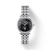 Tissot T Classic Carson Premium Automatic Lady Black Dial Silver Steel Strap Watch for Women - T122.207.11.051.00