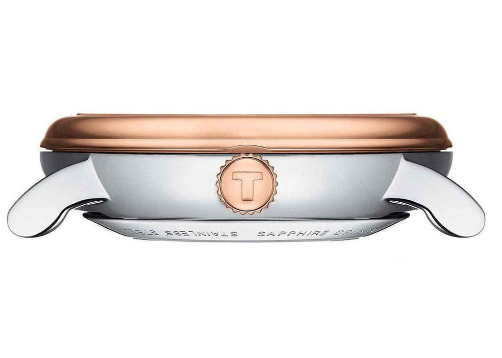 Tissot T Classic Carson Premium Diamonds White Dial Two Tone Steel Strap Watch for Women - T122.207.22.036.00