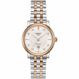 Tissot T Classic Carson Premium Diamonds White Dial Two Tone Steel Strap Watch for Women - T122.207.22.036.00