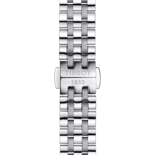 Tissot T Classic Carson Premium Lady Mother of Pearl Pink Dial Silver Steel Strap Watch For Women - T122.210.11.159.00