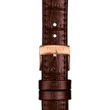 Tissot T Classic Carson Premium White Dial Brown Leather Strap Watch for Women - T122.207.36.031.00