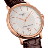 Tissot T Classic Carson Premium White Dial Brown Leather Strap Watch for Women - T122.207.36.031.00