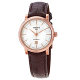 Tissot T Classic Carson Premium White Dial Brown Leather Strap Watch for Women - T122.207.36.031.00