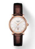 Tissot T Classic Carson Premium White Dial Brown Leather Strap Watch for Women - T122.207.36.031.00