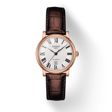 Tissot T Classic Carson Premium White Dial Brown Leather Strap Watch for Women - T122.207.36.033.00