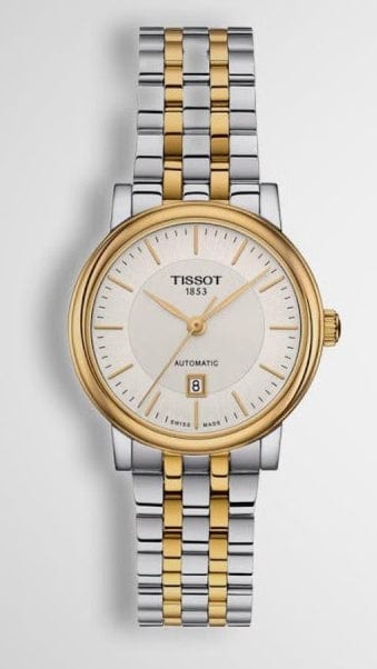 Tissot T Classic Carson Premium White Dial Two Tone Steel Strap Watch for Women - T122.207.22.031.00