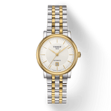 Tissot T Classic Carson Premium White Dial Two Tone Steel Strap Watch for Women - T122.207.22.031.00