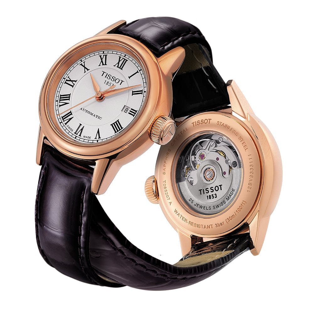 Tissot T Classic Carson White Dial Brown Leather Strap Watch For Women - T085.207.36.013.00