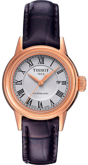 Tissot T Classic Carson White Dial Brown Leather Strap Watch For Women - T085.207.36.013.00