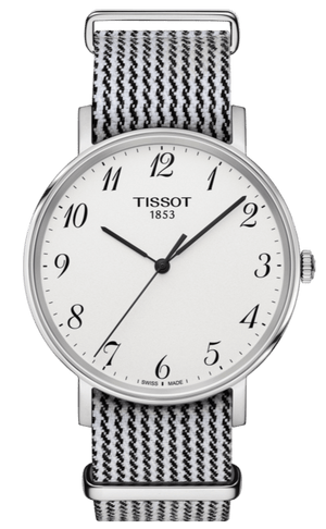 Tissot T Classic Everytime Medium White Dial Two Tone NATO Strap Watch for Women - T109.410.18.032.00