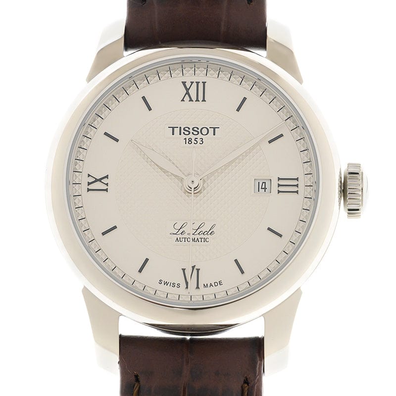 Tissot T Classic Le Locle Automatic Silver Dial Brown Leather Strap Watch For Women - T006.207.16.038.00