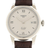 Tissot T Classic Le Locle Automatic Silver Dial Brown Leather Strap Watch For Women - T006.207.16.038.00