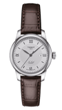 Tissot T Classic Le Locle Automatic Silver Dial Brown Leather Strap Watch For Women - T006.207.16.038.00