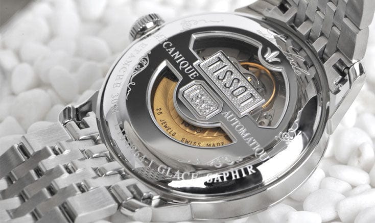 Tissot T Classic Le Locle Powermatic 80 Black Dial Silver Steel Strap Watch For Women - T41.1.483.53