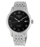Tissot T Classic Le Locle Powermatic 80 Black Dial Silver Steel Strap Watch For Women - T41.1.483.53