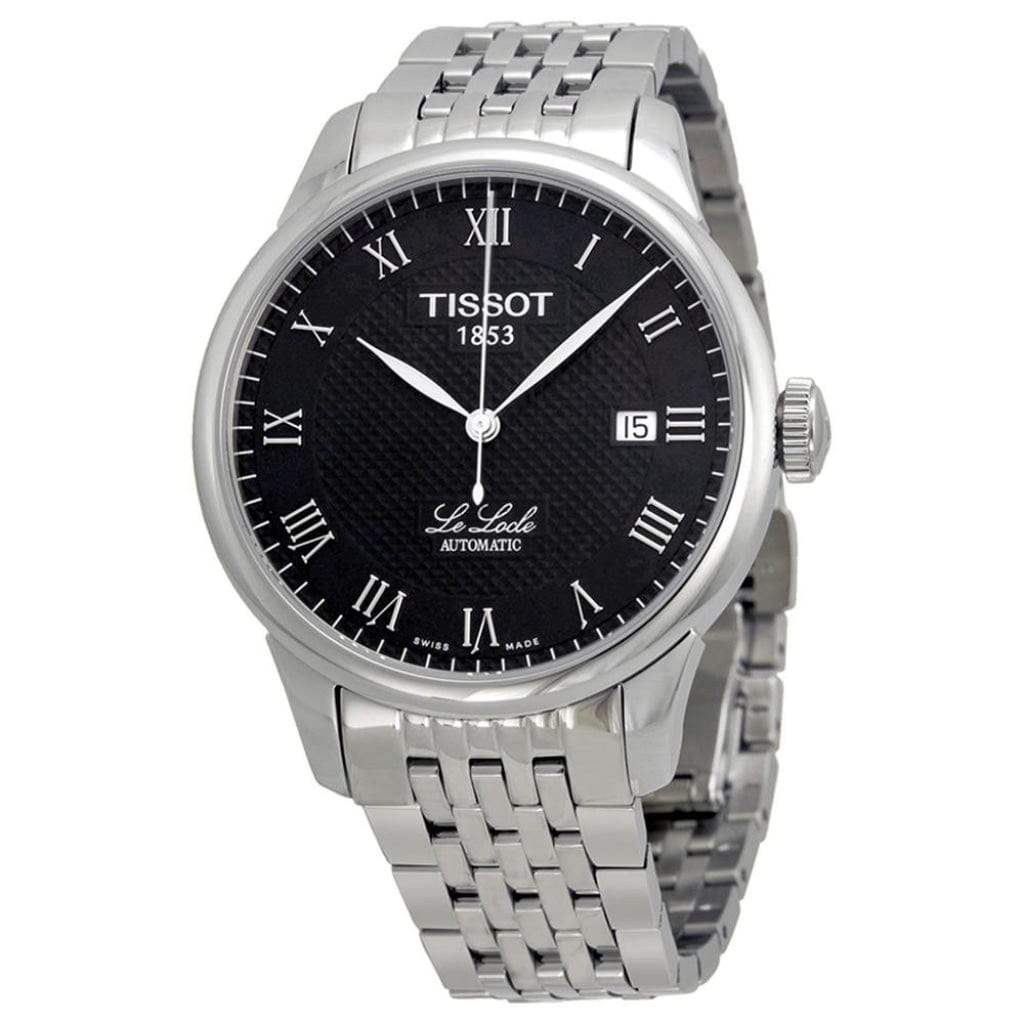 Tissot T Classic Le Locle Powermatic 80 Black Dial Silver Steel Strap Watch For Women - T41.1.483.53
