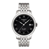 Tissot T Classic Le Locle Powermatic 80 Black Dial Silver Steel Strap Watch For Women - T41.1.483.53