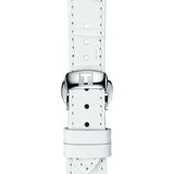 Tissot T-Classic Powermatic 80 Mother of Pearl Silver Dial White Leather Strap Watch For Women - T108.208.26.117.00