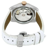 Tissot T-Classic Powermatic 80 Mother of Pearl Silver Dial White Leather Strap Watch For Women - T108.208.26.117.00