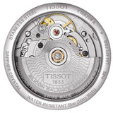 Tissot T-Classic Powermatic 80 Mother of Pearl Silver Dial White Leather Strap Watch For Women - T108.208.26.117.00