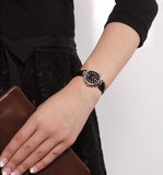 Tissot T Lady Flamingo Black Dial Black Leather Strap Watch For Women - T094.210.16.051.00