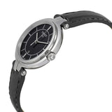 Tissot T Lady Flamingo Black Dial Black Leather Strap Watch For Women - T094.210.16.051.00