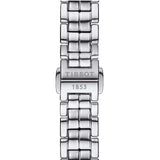 Tissot T Lady Flamingo Diamonds White Dial Silver Steel Strap Watch For Women - T094.210.11.116.01