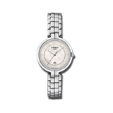 Tissot T Lady Flamingo Diamonds White Dial Silver Steel Strap Watch For Women - T094.210.11.116.01