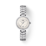 Tissot T Lady Flamingo Diamonds White Dial Silver Steel Strap Watch For Women - T094.210.11.116.01