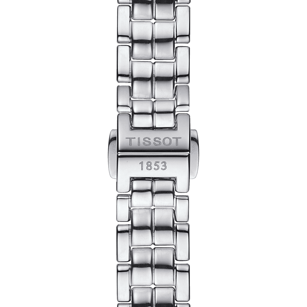 Tissot T Lady Flamingo Mother of Pearl Blue Dial Silver Steel Strap Watch For Women - T094.210.11.121.00