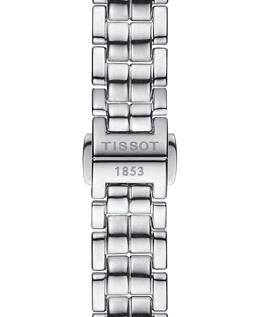 Tissot T Lady Flamingo Mother of Pearl White Dial Silver Steel Strap Watch For Women - T094.210.11.111.00