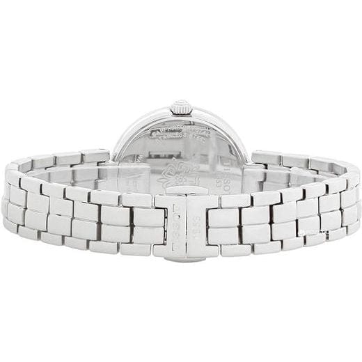 Tissot T Lady Flamingo Mother of Pearl White Dial Silver Steel Strap Watch For Women - T094.210.11.111.00