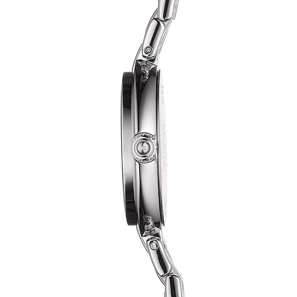 Tissot T Lady Flamingo Mother of Pearl White Dial Silver Steel Strap Watch For Women - T094.210.11.111.00