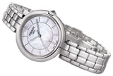 Tissot T Lady Flamingo Mother of Pearl White Dial Silver Steel Strap Watch For Women - T094.210.11.111.00