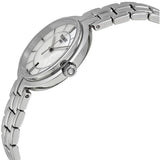 Tissot T Lady Flamingo Mother of Pearl White Dial Silver Steel Strap Watch For Women - T094.210.11.111.00