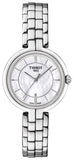 Tissot T Lady Flamingo Mother of Pearl White Dial Silver Steel Strap Watch For Women - T094.210.11.111.00