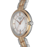 Tissot T Lady Flamingo Mother of Pearl White Dial Two Tone Steel Strap Watch For Women - T094.210.22.111.00