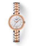Tissot T Lady Flamingo Mother of Pearl White Dial Two Tone Steel Strap Watch For Women - T094.210.22.111.00