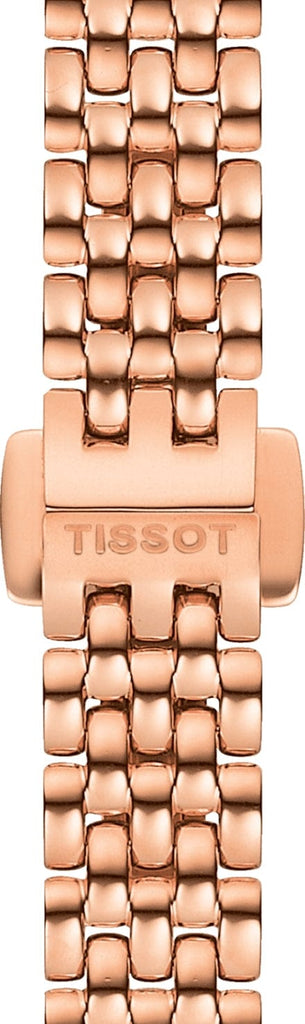 Tissot T Lady Lovely Mother of Pearl Dial Rose Gold Steel Strap Watch For Women - T058.009.33.111.00