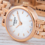 Tissot T Lady Lovely Mother of Pearl Dial Rose Gold Steel Strap Watch For Women - T058.009.33.111.00