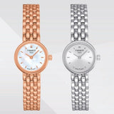 Tissot T Lady Lovely Mother of Pearl Dial Rose Gold Steel Strap Watch For Women - T058.009.33.111.00