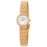 Tissot T Lady Lovely Mother of Pearl Dial Rose Gold Steel Strap Watch For Women - T058.009.33.111.00