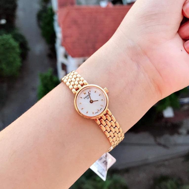 Tissot T Lady Lovely Silver Dial Rose Gold Steel Strap Watch For Women - T058.009.33.031.01