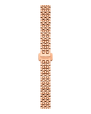 Tissot T Lady Lovely Silver Dial Rose Gold Steel Strap Watch For Women - T058.009.33.031.01
