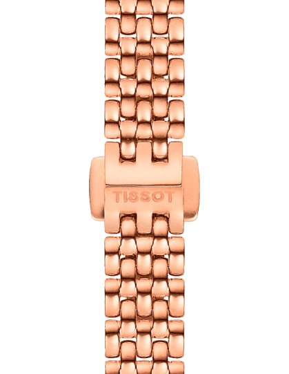 Tissot T Lady Lovely Silver Dial Rose Gold Steel Strap Watch For Women - T058.009.33.031.01