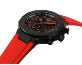 Tissot T Race Chronograph Black Dial Red Rubber Strap Watch for Men - T141.417.37.061.01