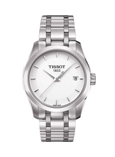 Tissot T Trend Couturier White Dial Silver Steel Strap Watch For Women - T035.210.11.011.00