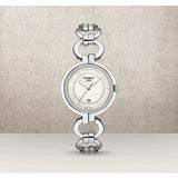 Tissot T Trend Flamingo Mother of Pearl Dial Silver Steel Strap Watch for Women - T094.210.11.116.00