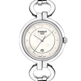 Tissot T Trend Flamingo Mother of Pearl Dial Silver Steel Strap Watch for Women - T094.210.11.116.00