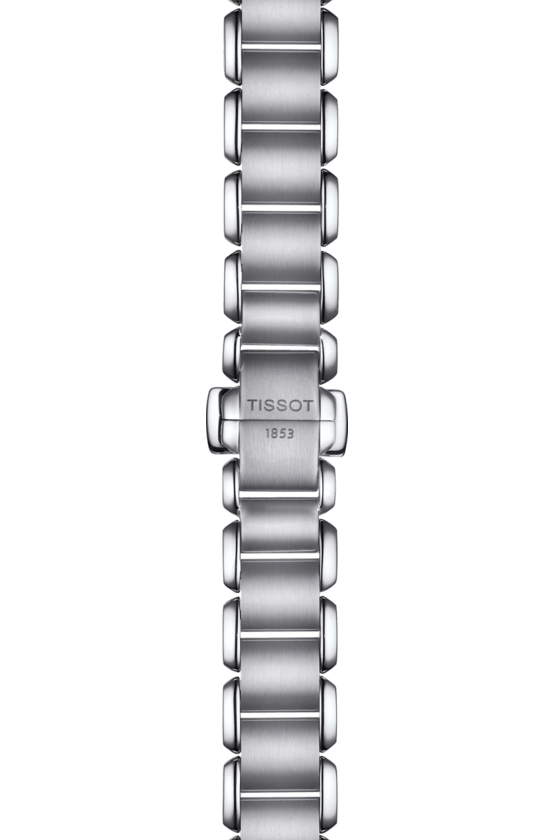 Tissot T Wave Black Dial Silver Steel Strap Watch for Women - T02.1.285.52